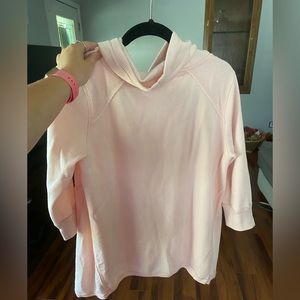 Size L, Calvin Klein performance pullover, would be cute with leggings or jeans!